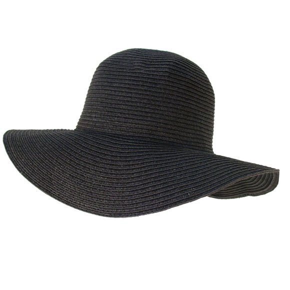 Madewell Accessories - MADEWELL Packable Black Floppy Paper Sun Hat Women's S/M